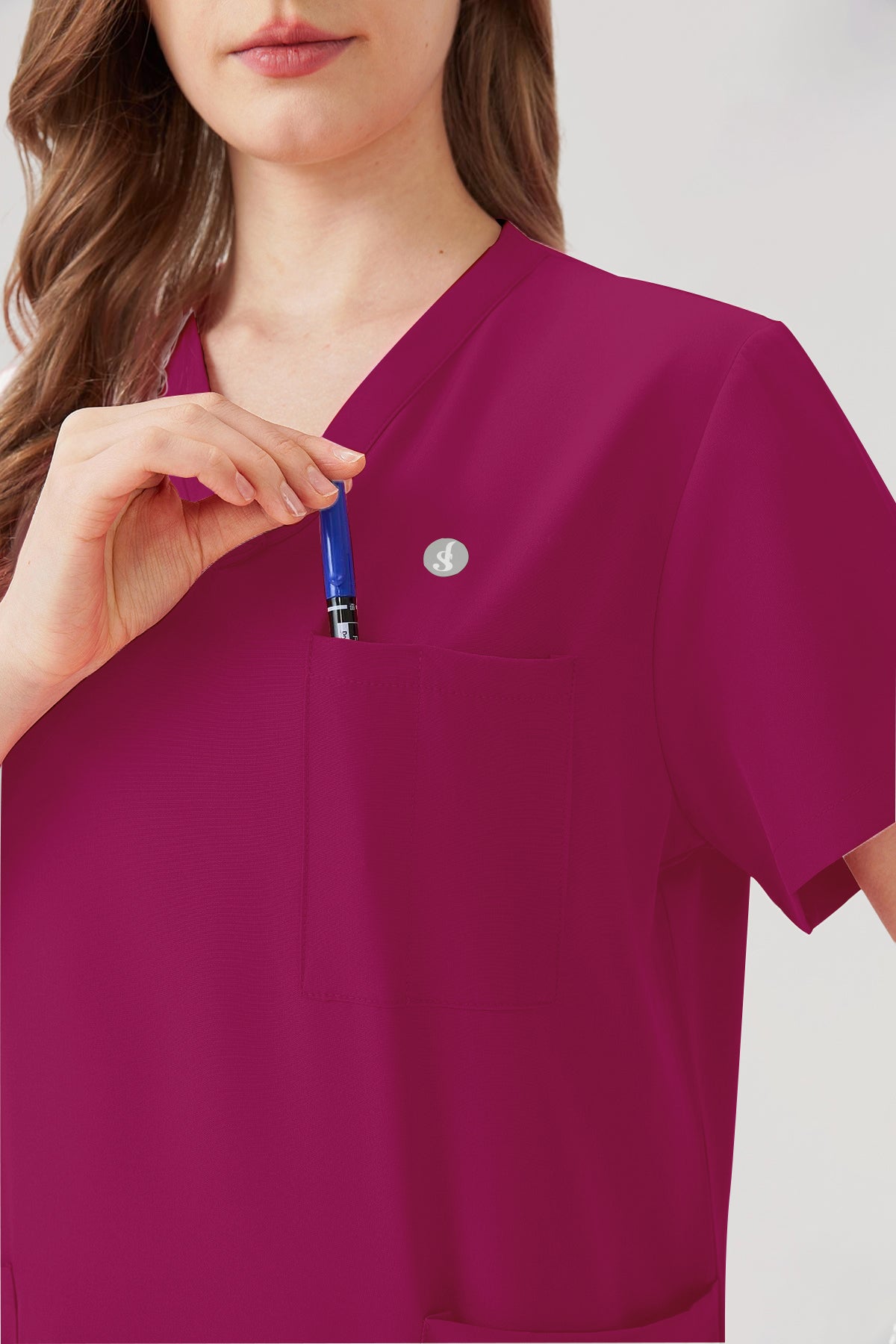 JelriSoFit Classic Uniformes Médicos - Mujer Bugambilia, Suave y elástico