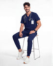JelriSoFit Free Uniformes Médicos – Hombres Azul Marino, mantiene una apariencia ordenada