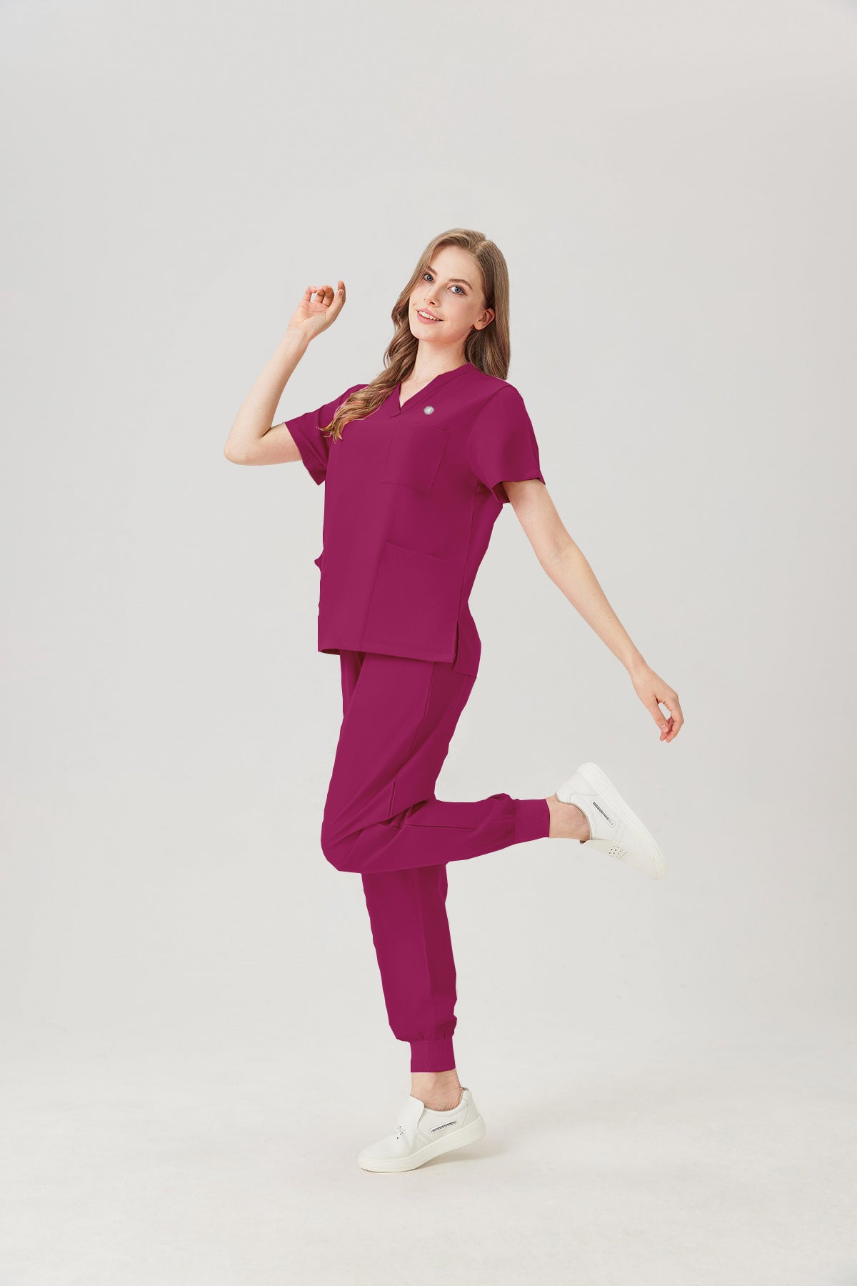 JelriSoFit Classic Uniformes Médicos - Mujer Bugambilia, Suave y elástico