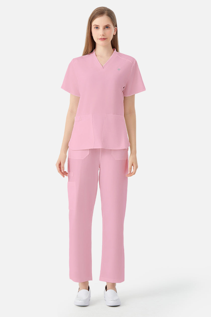 Bata quirúrgica rosa de mujer, exhibición de atuendos