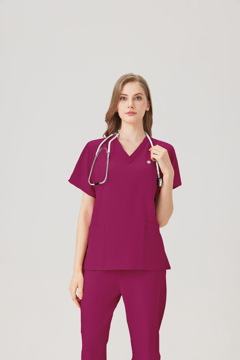JelriSoFit Classic Medical Uniforms - Women's Fuchsia, Soft and Stretchy