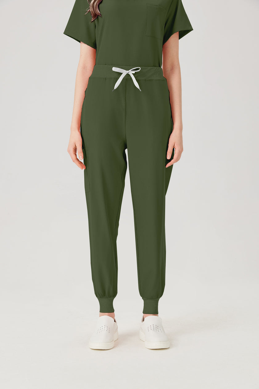 JelriSoFit Classic Work Uniforms - Women's Moss Green, Easy to Clean