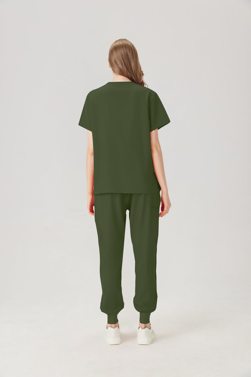 JelriSoFit Classic Work Uniforms - Women's Moss Green, Easy to Clean