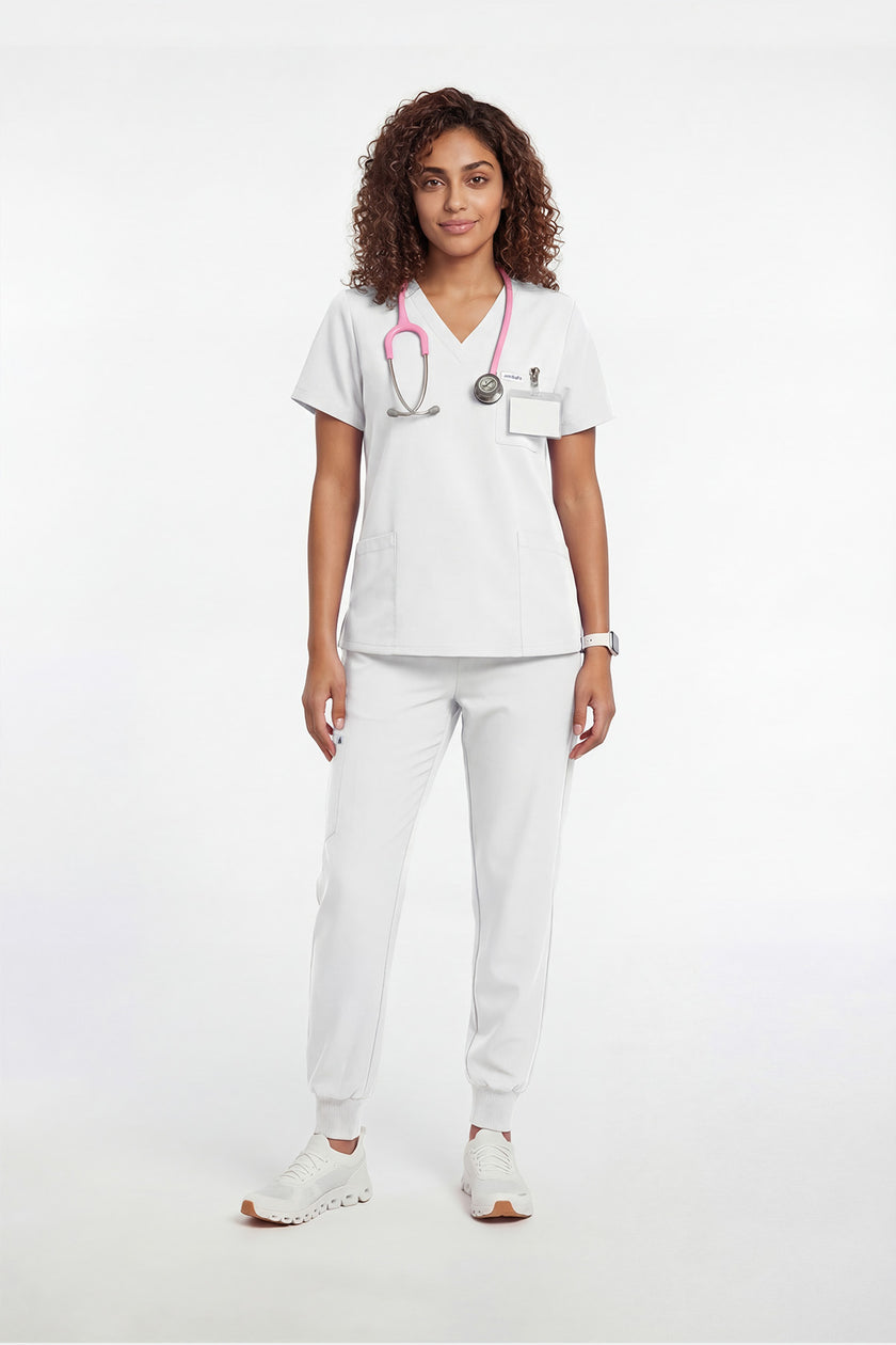 JelriSoFit Free Uniformes Quirúrgicos – Mujer Blanco, Tejido impermeable