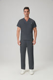 JelriSoFit Classic Medical Uniforms - Men's Carbon Gray, Lightweight and Elastic
