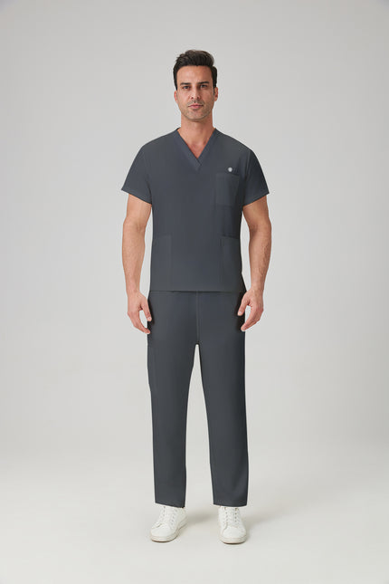 JelriSoFit Classic Medical Uniforms - Men's Carbon Gray, Lightweight and Elastic
