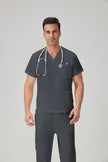 JelriSoFit Classic Medical Uniforms - Men's Carbon Gray, Lightweight and Elastic