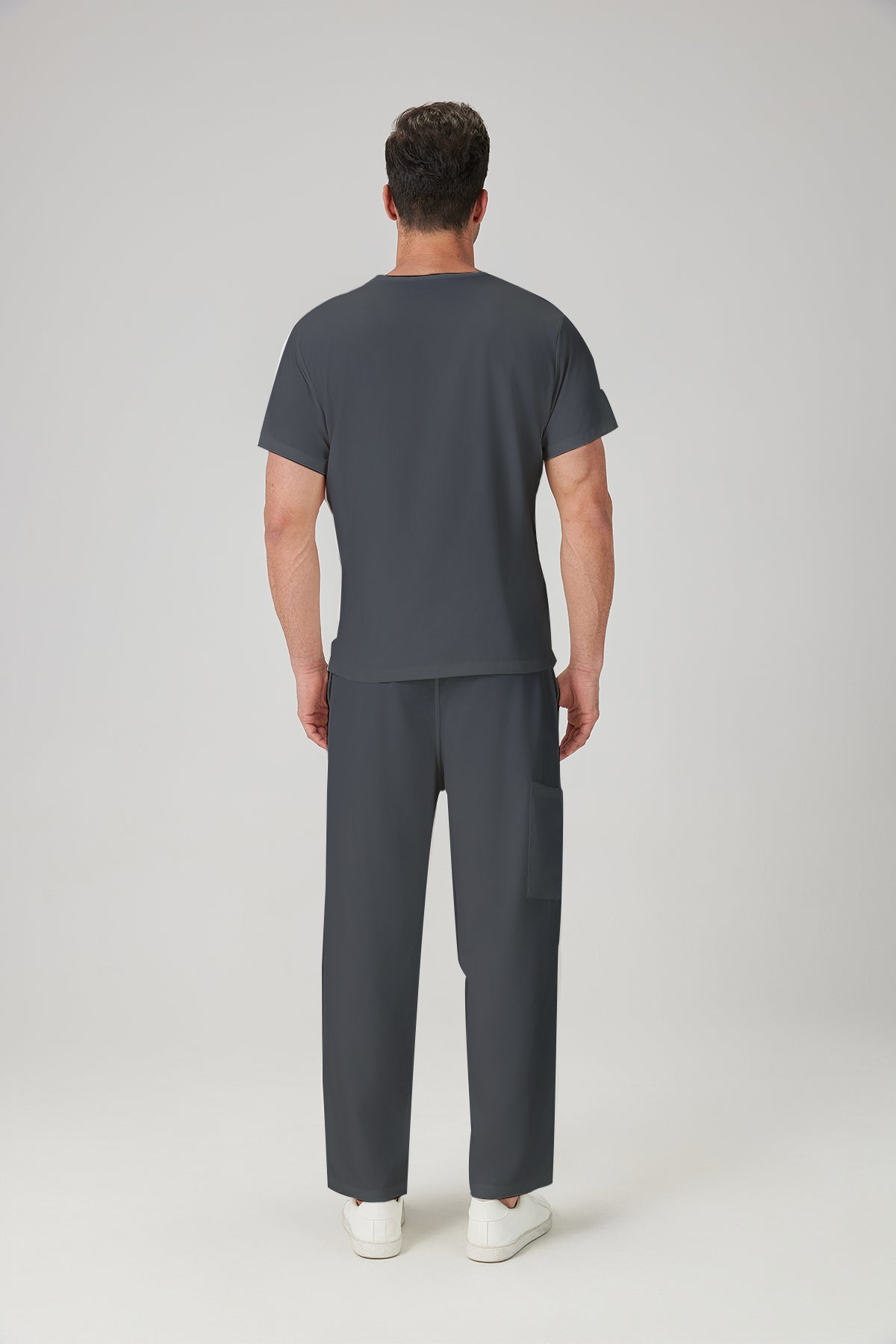 JelriSoFit Classic Uniformes Médicos - Hombre Gris Carbon, Ligero y elástico