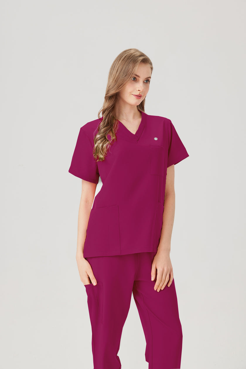 JelriSoFit Classic Medical Uniforms - Women's Fuchsia, Soft and Stretchy