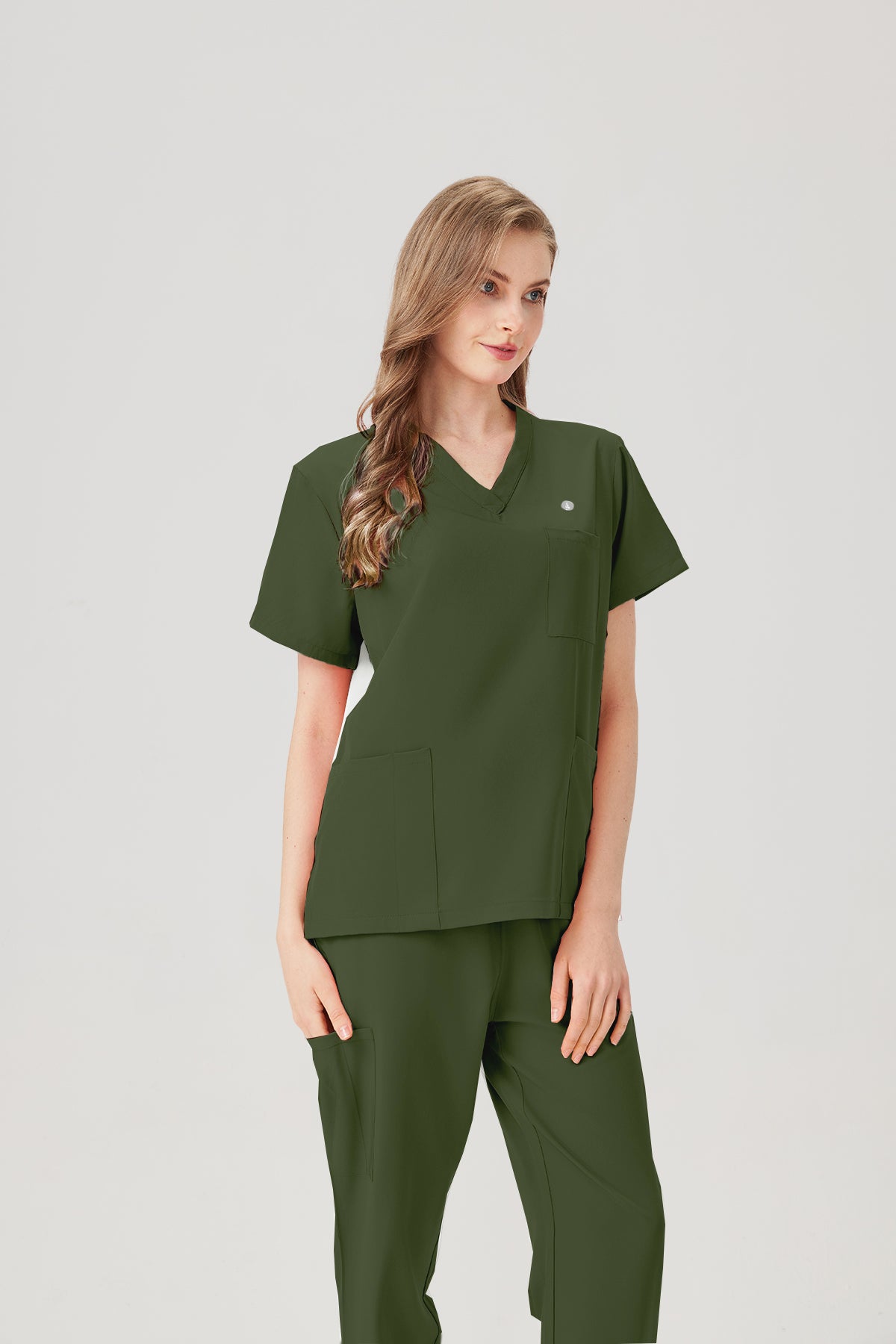JelriSoFit Classic Uniformes de Trabajo - Mujer Verde Musgo, Fácil de limpiar