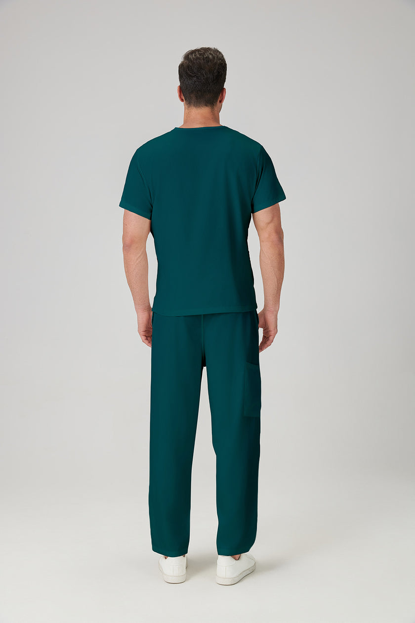 JelriSoFit Classic Medical Uniforms - Men's Moss Green, Stain Resistant