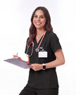 JelriSoFit Free Uniformes Quirúrgicos – Mujer Negro, Aberturas laterales