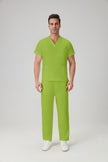 JelriSoFit Classic Uniformes Médicos - Hombre Verde Lima, Transpirable y moderno