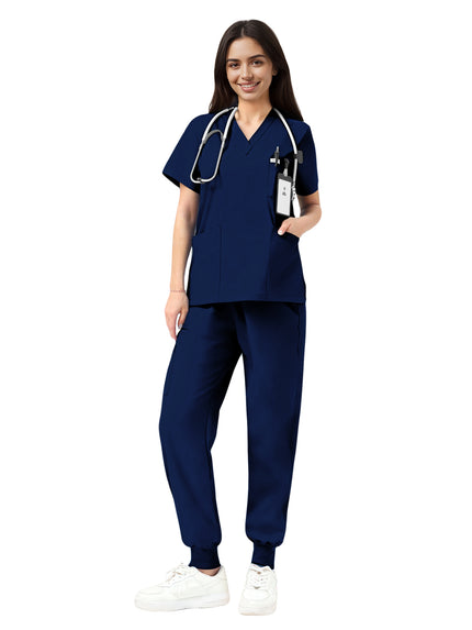 JelriSoFit Classic Nursing Uniforms – Women’s Navy Blue, Stretch fabric