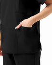 JelriSoFit Free Uniformes Quirúrgicos – Mujer Negro, Aberturas laterales
