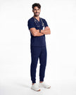 JelriSoFit Free Uniformes Médicos – Hombres Azul Marino, mantiene una apariencia ordenada
