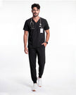 JelriSoFit Free Pijama Quirúrgica – Hombres Negro, Comodidad deportiva