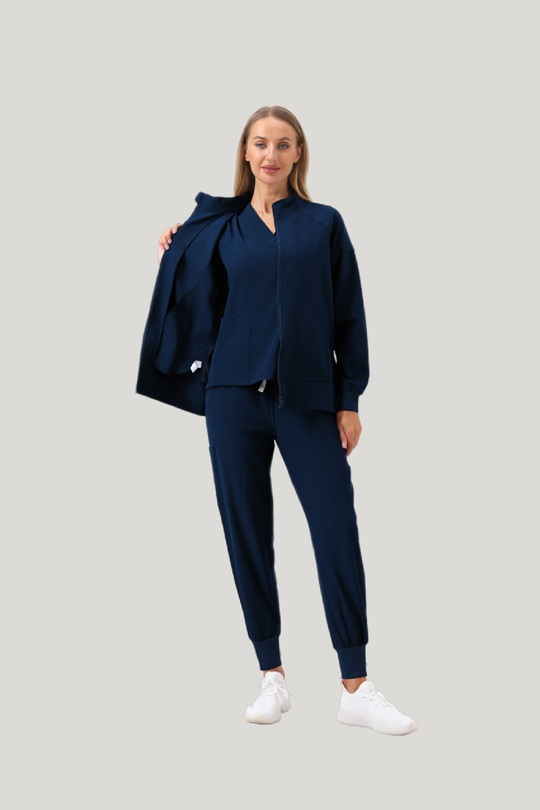 Uniforme médico quirúrgico 3 piezas Azul Marino para mujer JelriSoFit®