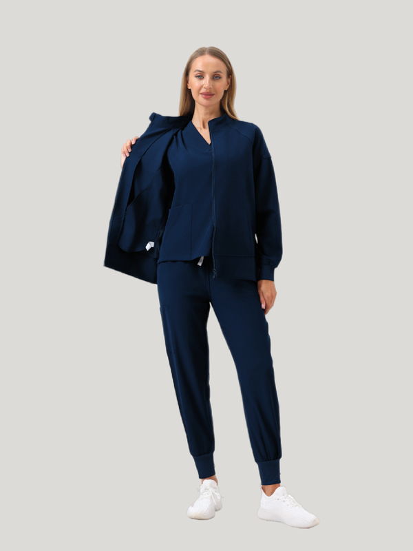 Uniforme médico quirúrgico 3 piezas Azul Marino para mujer JelriSoFit®