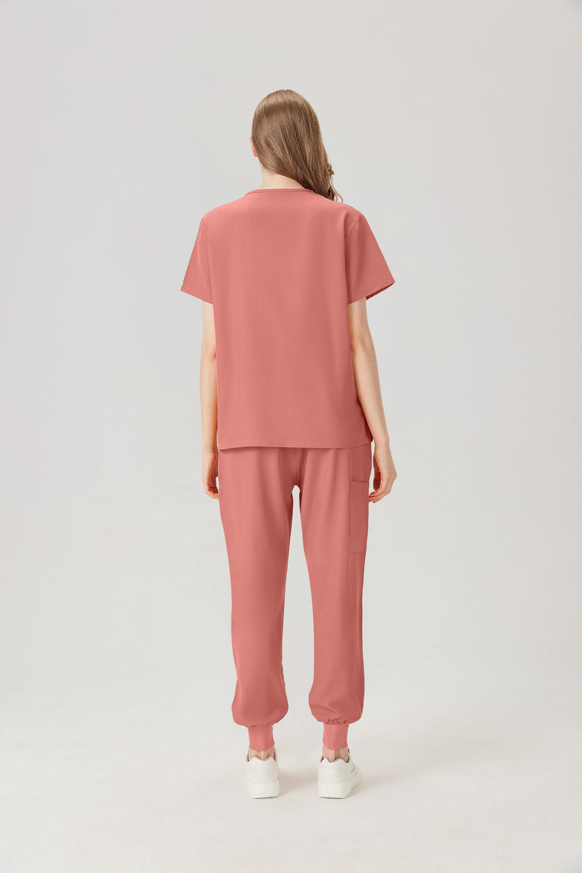 JelriSoFit Classic Pijama Quirúrgica - Mujer Capri Rosa, ligero y confortable