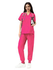 JelriSoFit Classic Nursing Scrubs – Women’s Hot Pink, Easy to care for and durable