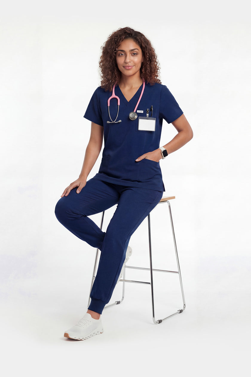 JelriSoFit Free Pijama Quirúrgica – Mujer Azul Marino, Secado rápido y fresco