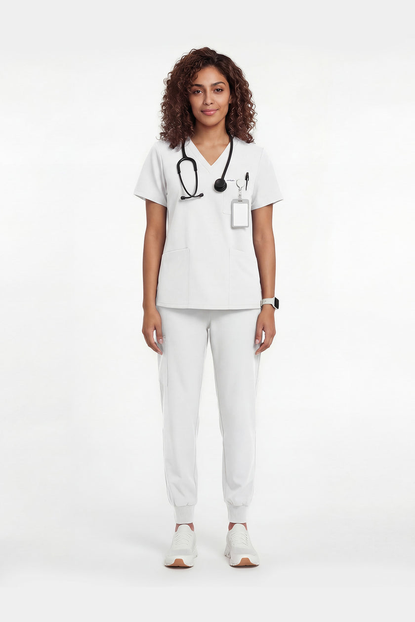 JelriSoFit Free Uniformes Quirúrgicos – Mujer Blanco, Tejido impermeable