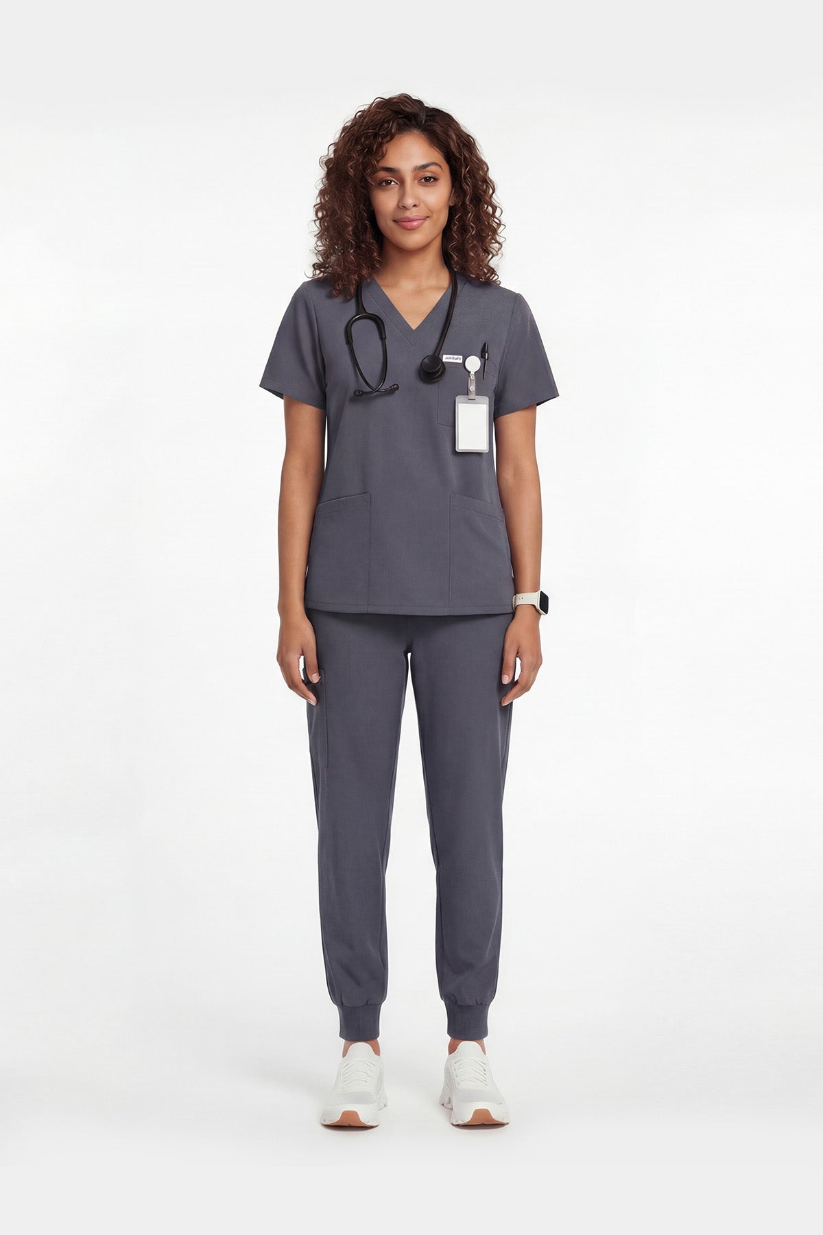 JelriSoFit Free Uniformes de Trabajo – Mujer Gris Carbon, Tejido mejorado