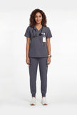 JelriSoFit Free Uniformes de Trabajo – Mujer Gris Carbon, Tejido mejorado