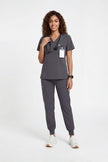 JelriSoFit Free Uniformes de Trabajo – Mujer Gris Carbon, Tejido mejorado