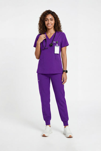JelriSoFit Free Uniformes de Trabajo – Mujer Morado oscuro, Comodidad deportiva