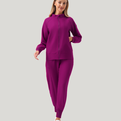 Uniforme médico quirúrgico 3 piezas  Bugambilia para mujer-El abrigo tiene dos bolsillos