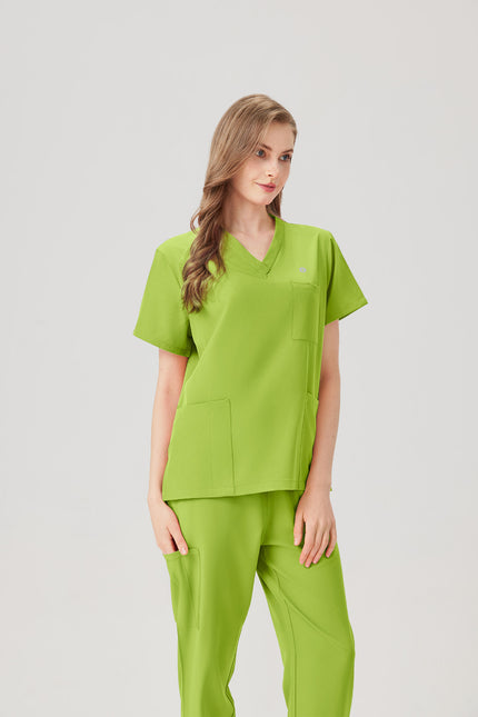 JelriSoFit Classic Uniformes Médicos - Mujer Verde Lima, Suave y elástico