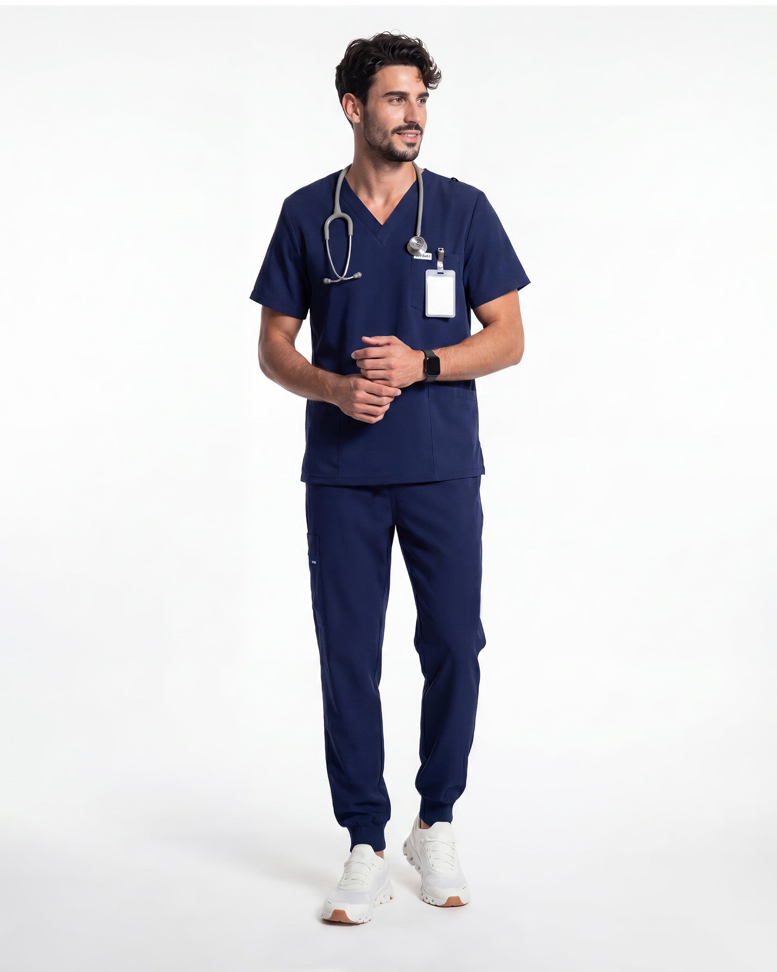 JelriSoFit Free Uniformes Médicos – Hombres Azul Marino, mantiene una apariencia ordenada