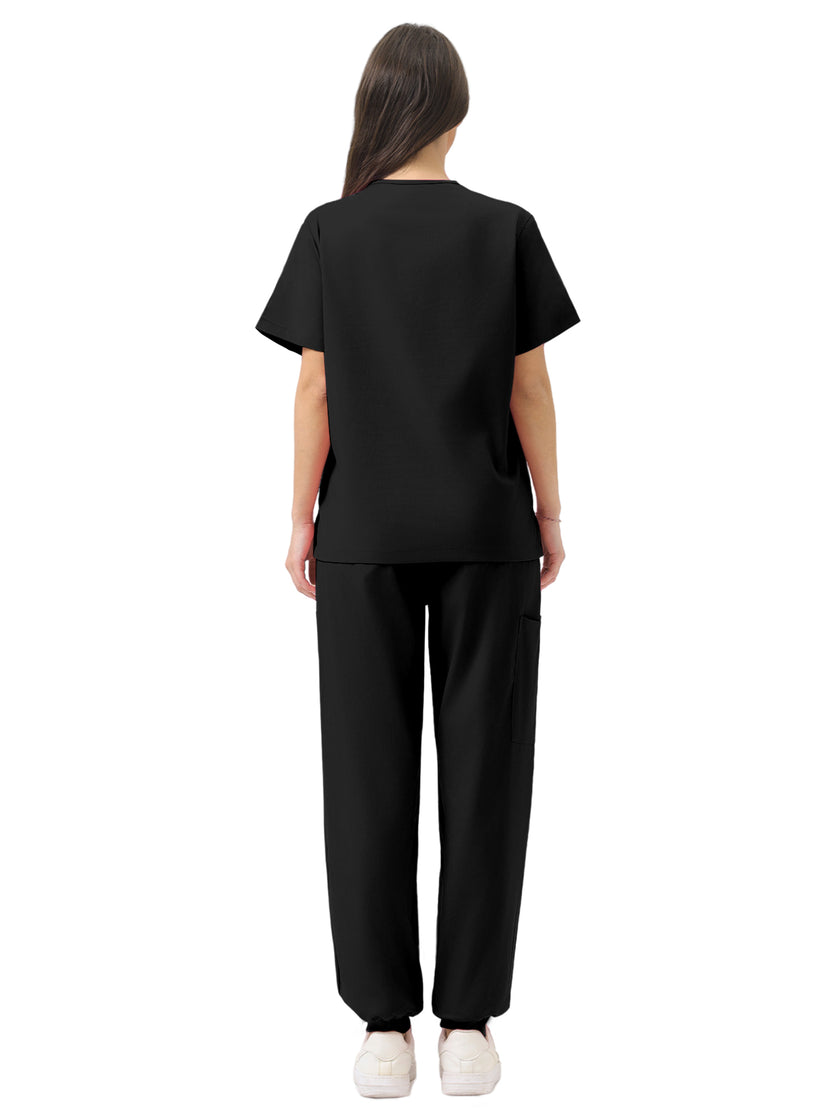 JelriSoFit Classic Nursing Uniforms – Women’s Black, Soft and Breathable
