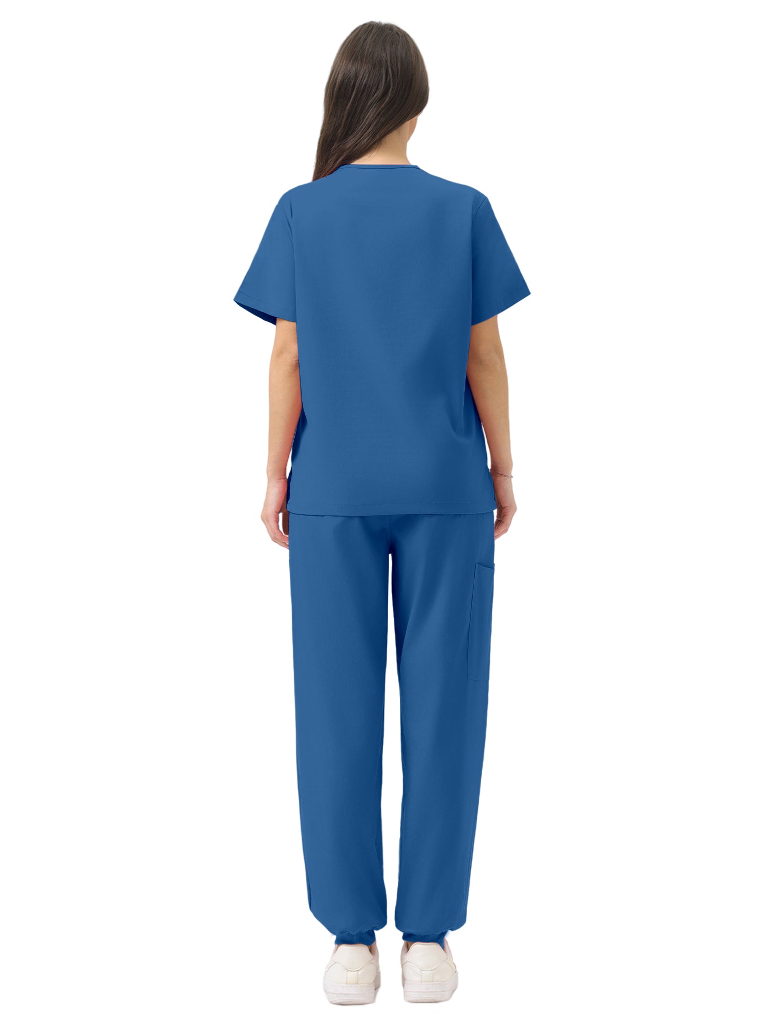 JelriSoFit Classic Medical Scrubs – Women’s Caribbean Blue, Durable and wear-resistant