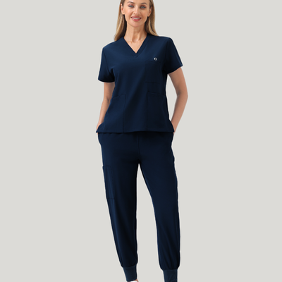 Uniforme médico quirúrgico 3 piezas Azul Marino para mujer JelriSoFit®