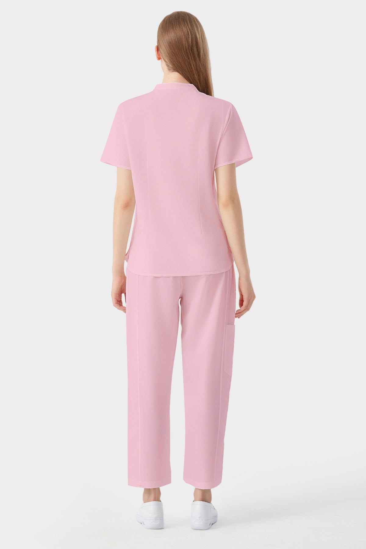 Bata quirúrgica rosa de mujer, vista posterior