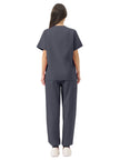 JelriSoFit Classic Medical Uniforms – Women’s Dark Grey, Big Functional Pockets