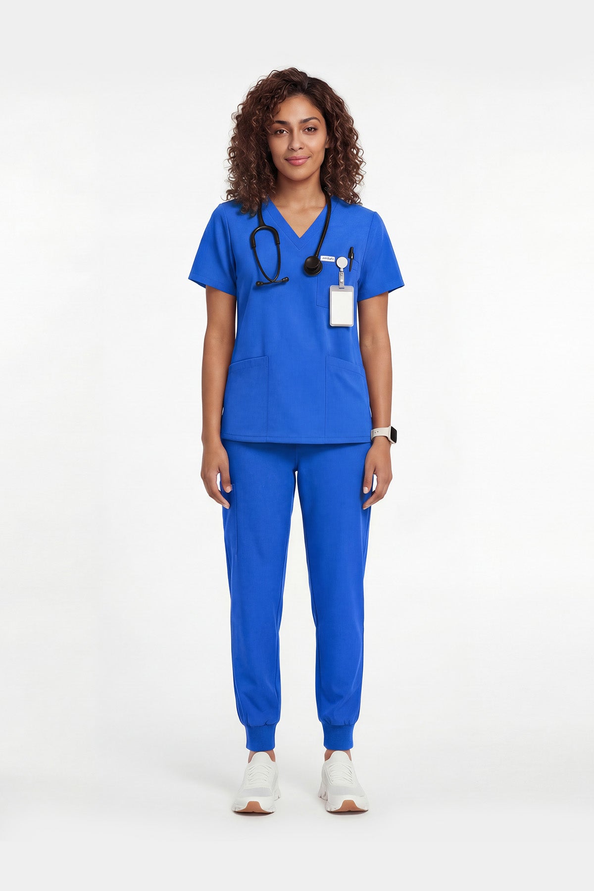 JelriSoFit Free Uniformes Médicos – Mujer Azul Rey, Cintura elástica