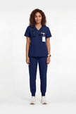 JelriSoFit Free Pijama Quirúrgica – Mujer Azul Marino, Secado rápido y fresco