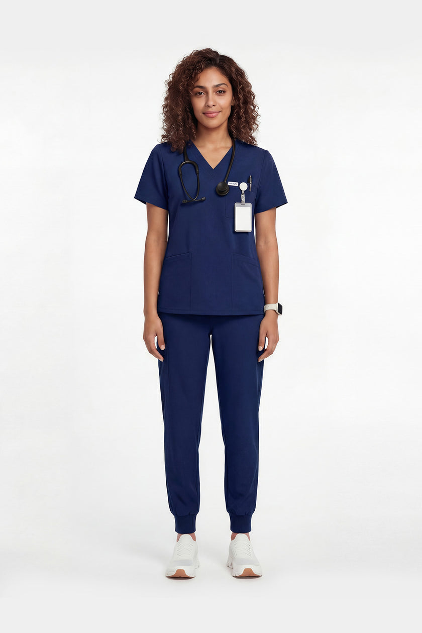 JelriSoFit Free Pijama Quirúrgica – Mujer Azul Marino, Secado rápido y fresco