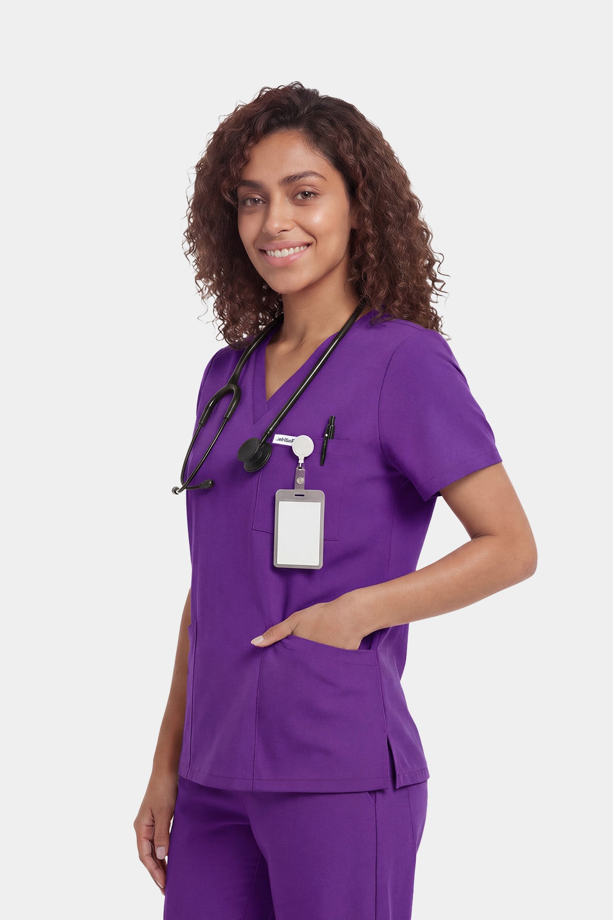 JelriSoFit Free Uniformes de Trabajo – Mujer Morado oscuro, Comodidad deportiva