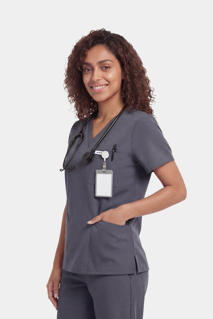 JelriSoFit Free Uniformes de Trabajo – Mujer Gris Carbon, Tejido mejorado