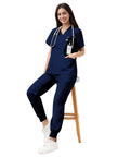 JelriSoFit Classic Nursing Uniforms – Women’s Navy Blue, Stretch fabric