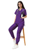 JelriSoFit Classic Nursing Scrubs – Women’s Dark Purple, Lightweight and Stretchy