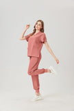 JelriSoFit Classic Pijama Quirúrgica - Mujer Capri Rosa, ligero y confortable