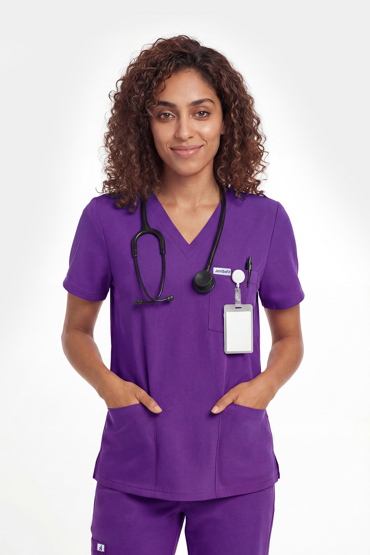 JelriSoFit Free Uniformes de Trabajo – Mujer Morado oscuro, Comodidad deportiva