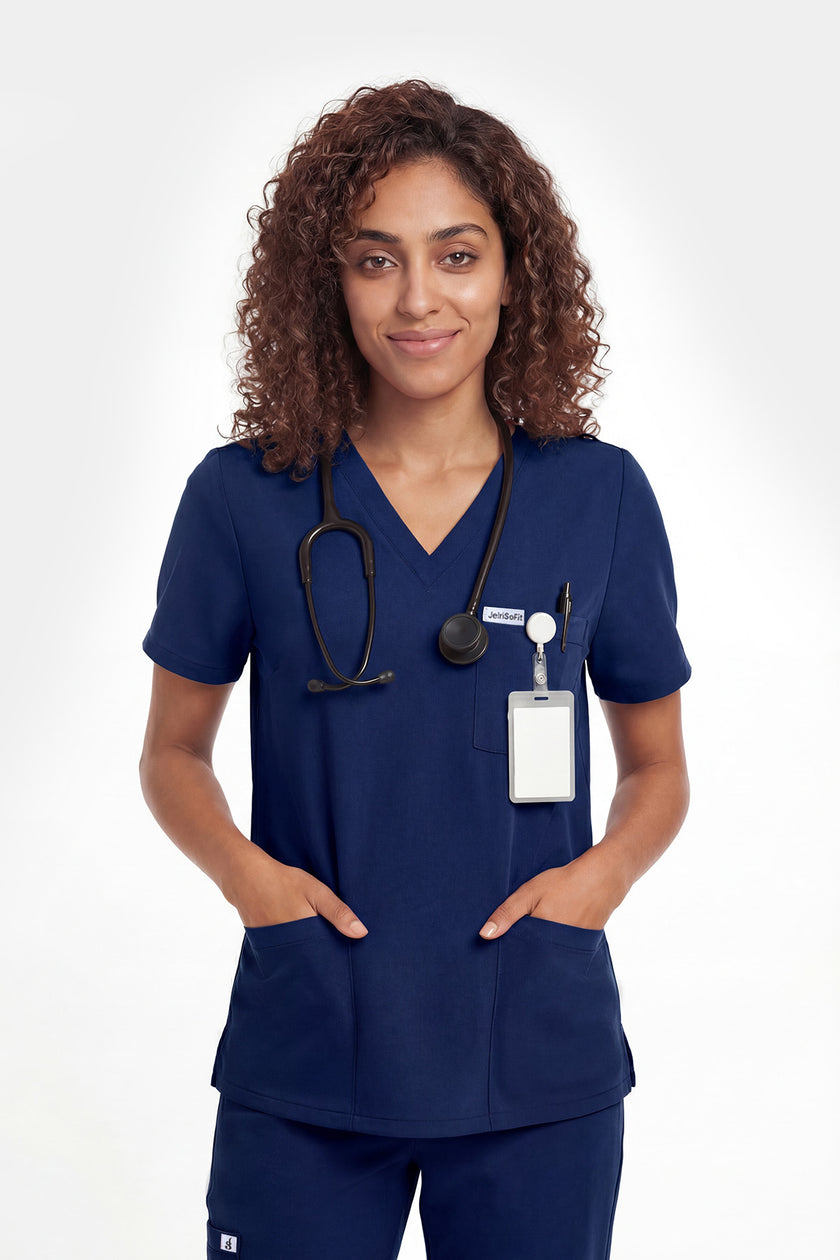 JelriSoFit Free Pijama Quirúrgica – Mujer Azul Marino, Secado rápido y fresco