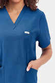 JelriSoFit Free Uniformes Médicos – Mujer Azure Blue, Bolsillos amplios